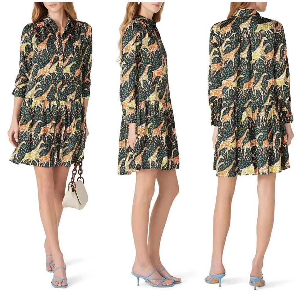 💕J.CREW💕 Shirtdress ~ Giraffes Print XXS NWOT